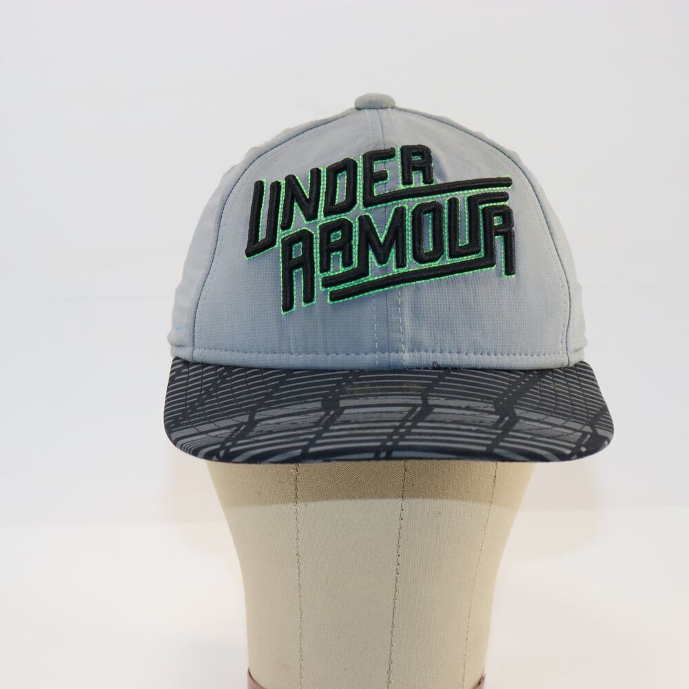 Under‎ Armour Youth S/M Gray Cap with Neon Green Logo & Pattern Brim